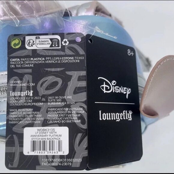 Limited Edition Disney100 Platinum Stitch Cosplay Mini Backpack 1400 Pieces Only - Picture 5 of 5